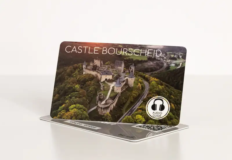 Tarjeta audioguía Guía Nubart del castillo de Bourscheid