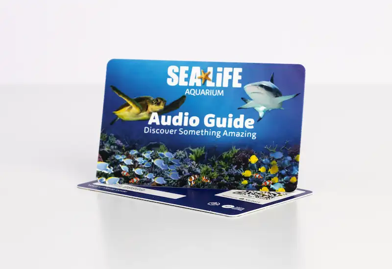 Sea Life's audio guide card