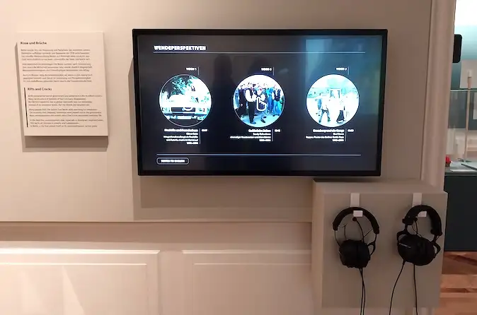 Estación de vídeo con sonido en un museo de Berlín