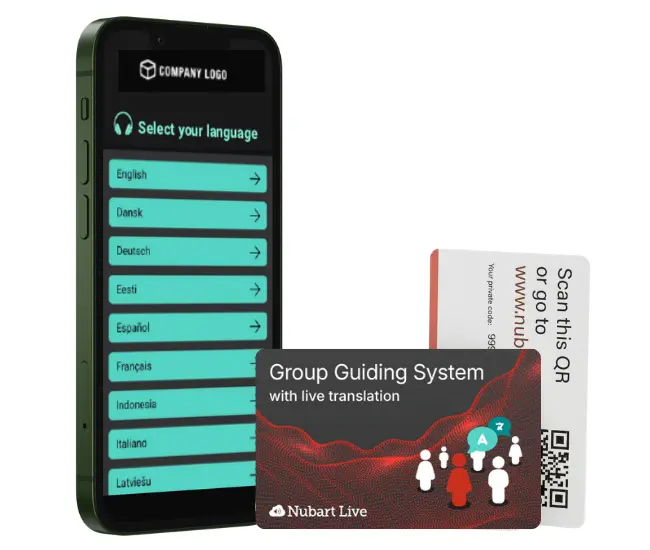 Nubart Translate - AI-based simltaneous interpretation and translation of your tours
